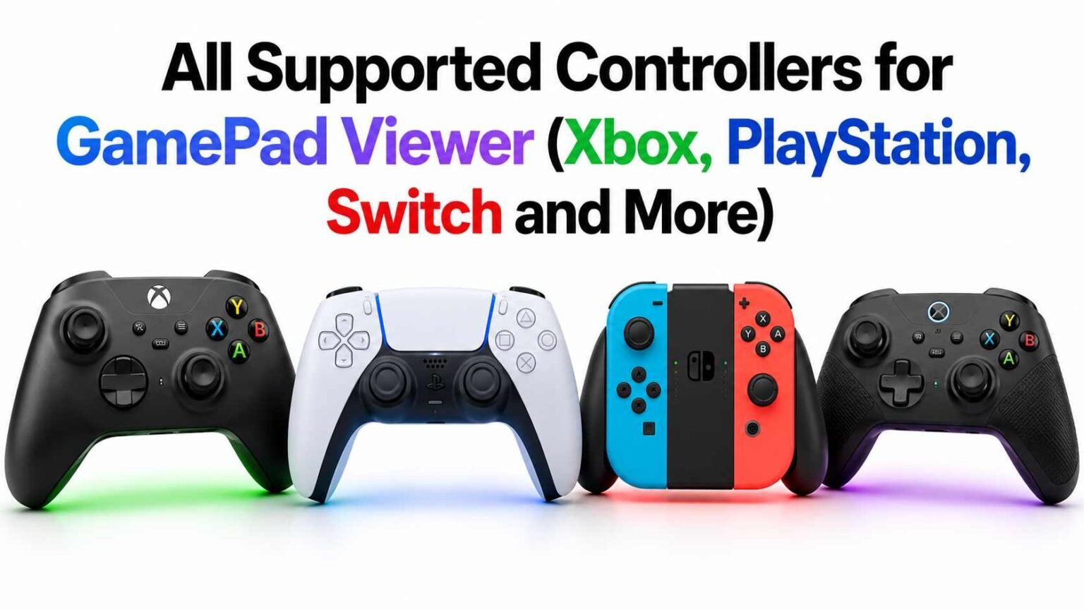 All Supported Controllers for GamePad Viewer (Xbox, PlayStation, Switch and More)