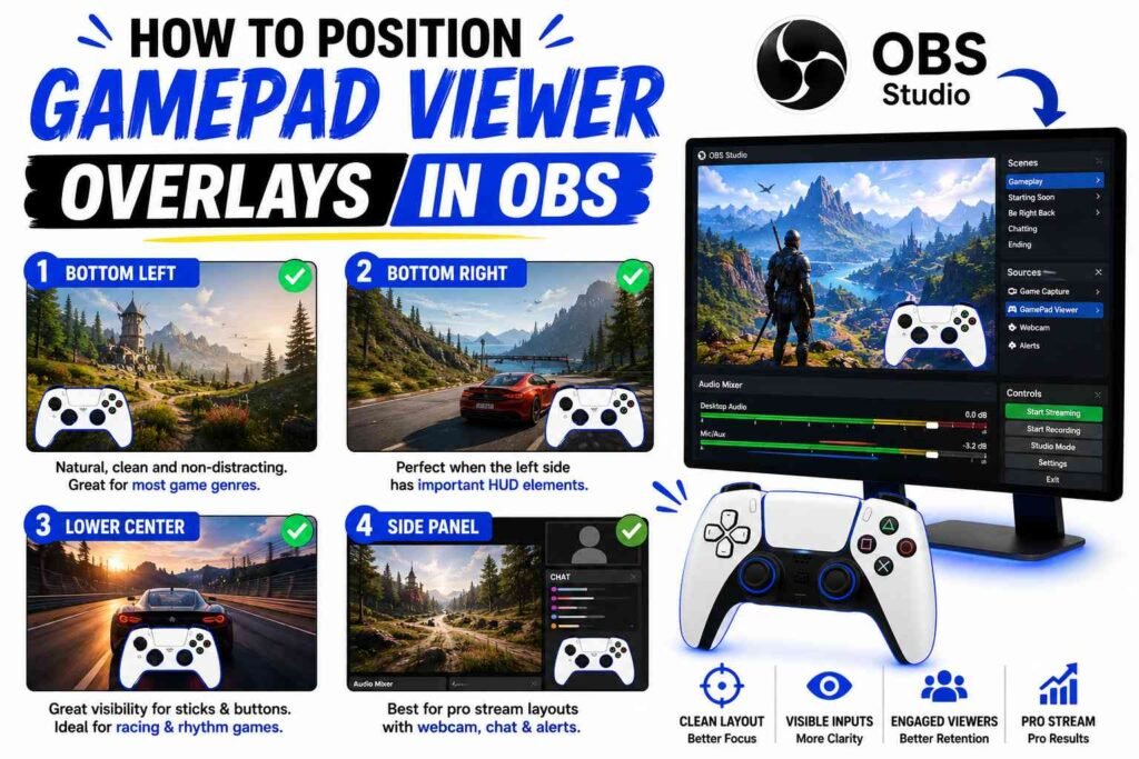How to Position GamePad Viewer Overlays in OBS